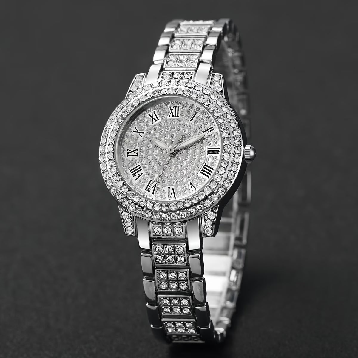 AuraHouse™ Roman Elegance Women's Watch & Bracelet Set
