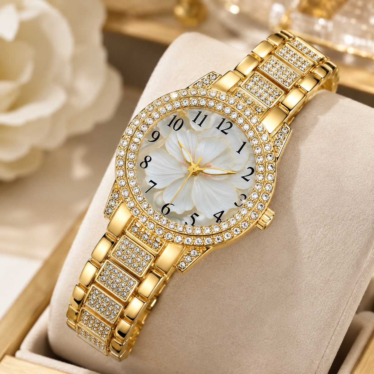 AuraHouse™ 7-Piece Women's Quartz Watch & Jewellery Gift Set