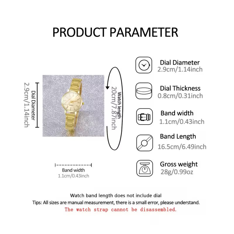 Women's Quartz Watch + Romantic Inscription Roman